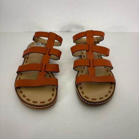 Michael Kors Leather Gladiator Sandals Light Brown Adjustable Strap Size 7 - Picture 3 of 11